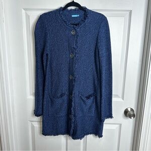J. McLaughlin “Lexa” sweater navy blue duster cardigan